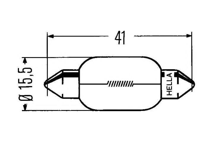 Лампа C15W 12V 15W | Hella | 8GM002091141